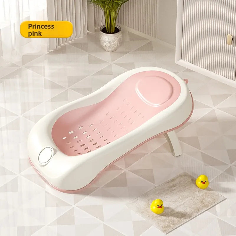 Parent Helper Universal Non-Slip Bath Net, Newborn Bath Lying Rack Baby Convertible Sit-Lie Bath Bed Temperature Sensing