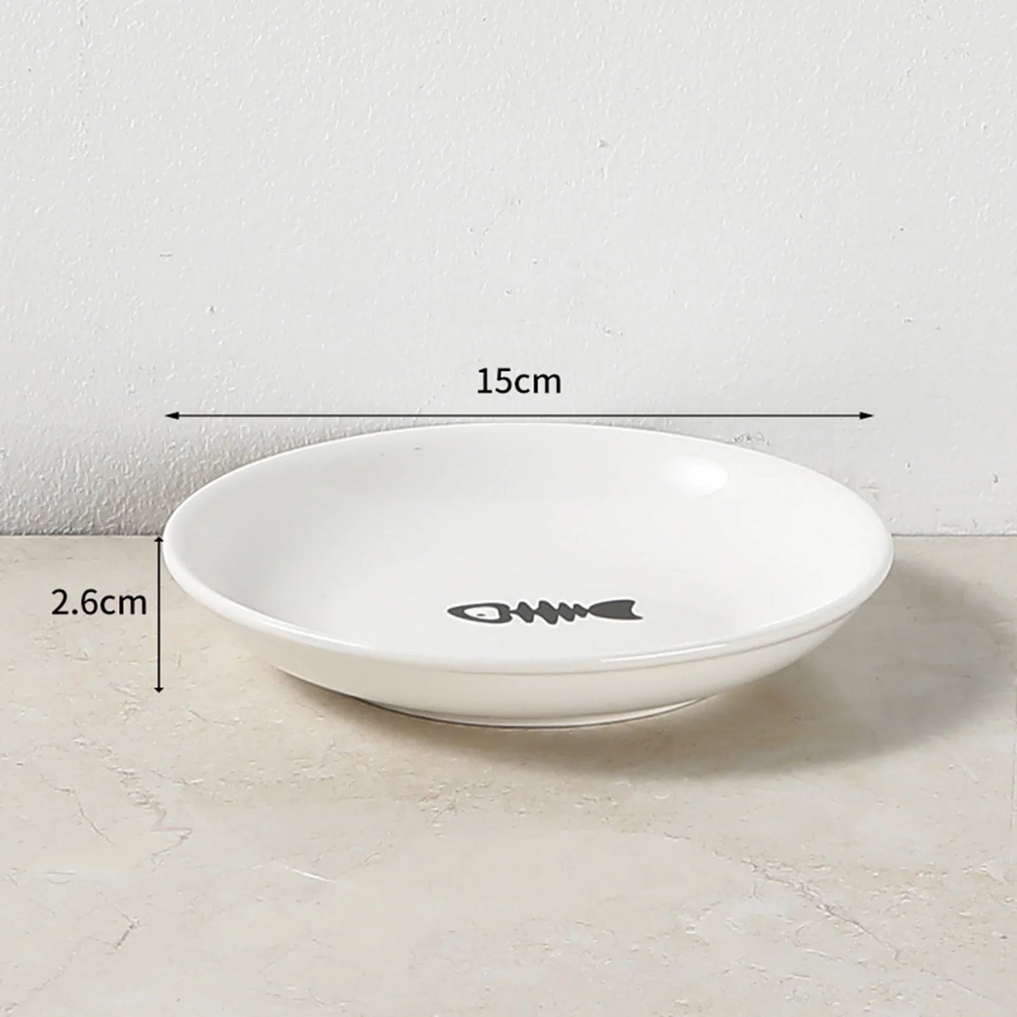 1pcs Ceramic Cat Food Bowl Wide Safe Pets Water Food Bowls Non Slip Shallow Dish for Kitten Puppy Food Water Feeding