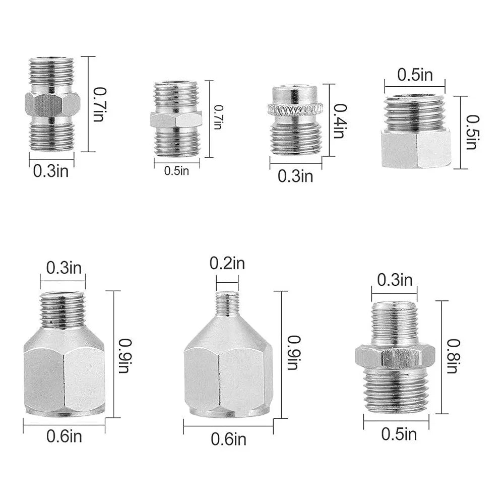 Joystar 14pcs Airbrush Adapter Set, Airbrush Quick Release Disconnect Couplers for Air Compressor, Airbrush Hose