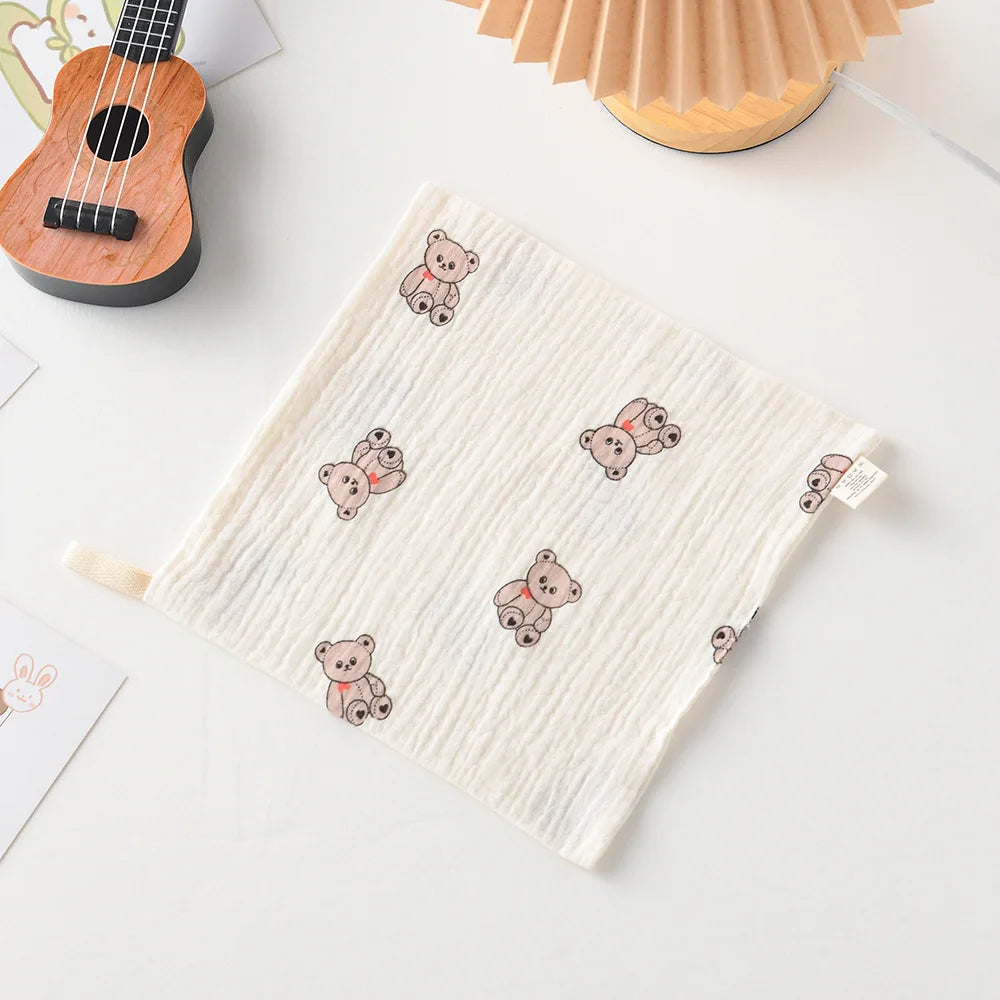New Baby Cotton Square Towels Infant Wash Hand Face Wipes Washcloth Facecloth Handkerchief Muslin Cloth Feeding Bib Baby Items