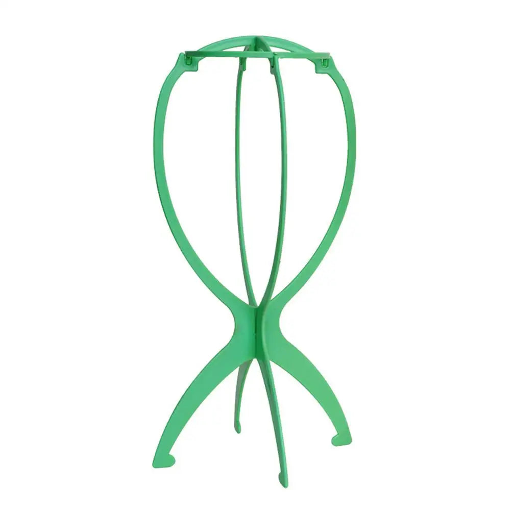 Portable Folding Wig Stand, Plastic Mannequin Head Holder for Hat & Hair Display Adjustable 36x16Cm Wig Display Tool