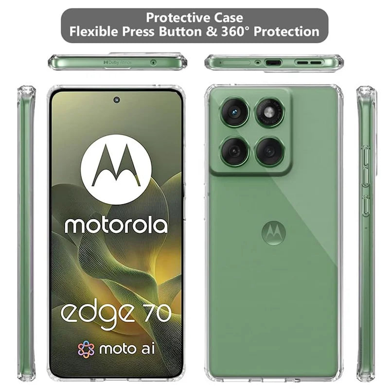 For Motorola Moto Edge 70 5G Case Slim Clear TPU Soft Silicone Protective Cover For Moto Edge 70 Transparent Case Edge70 capa