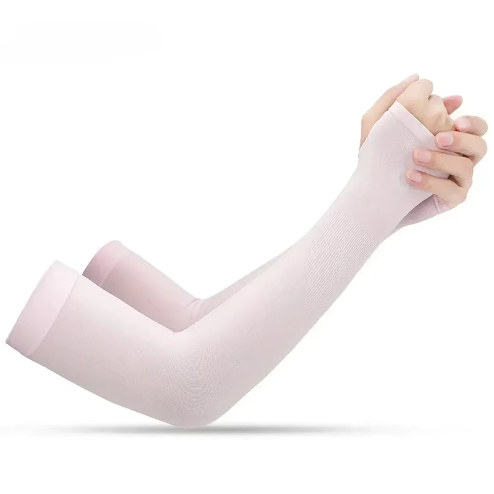 Breathable UV Protection Arm Sleeves with Thumb Hole Cooling Compression Tattoo Cover Up for Men Women Sports Workout Hiking