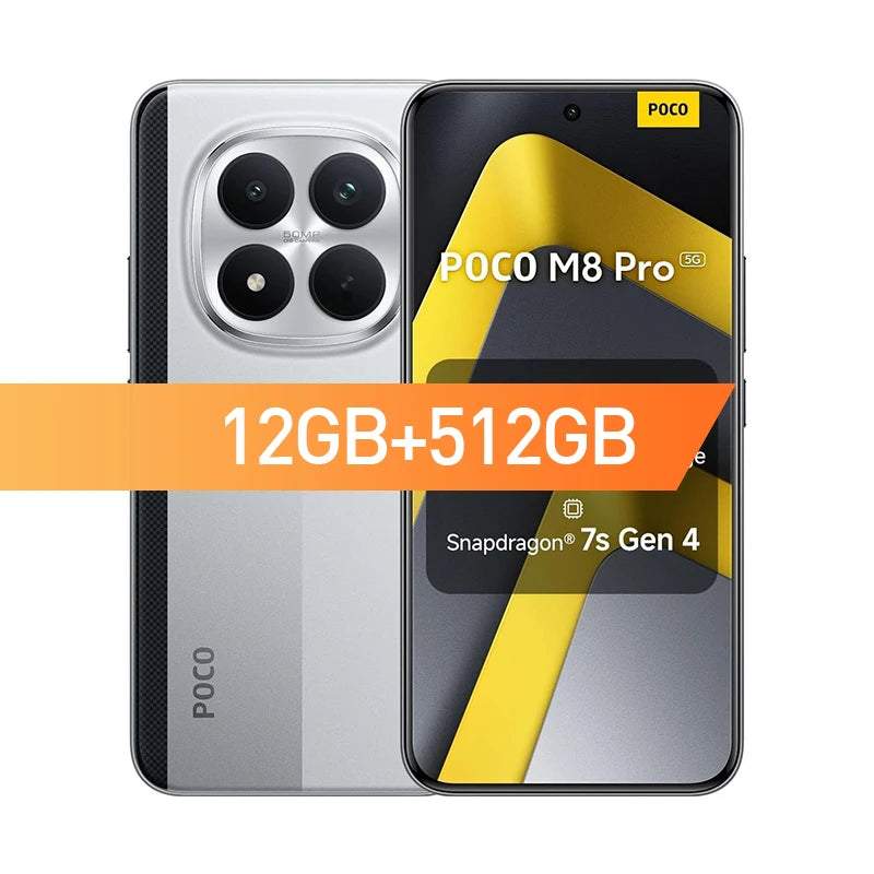 Mobile Phones POCO M8 Pro 5G Global Version Snapdragon 7s Gen 4 6.83' 1.5K 120Hz Display 6500mAh Battery 100W NFC