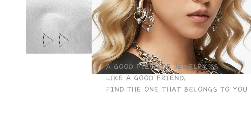 Unique Copper Jewelry Accessories for Men & Women: Avant-Garde Cluster Hoop Earrings, Distinctive Mixed-Metal Shape Body Jewelry