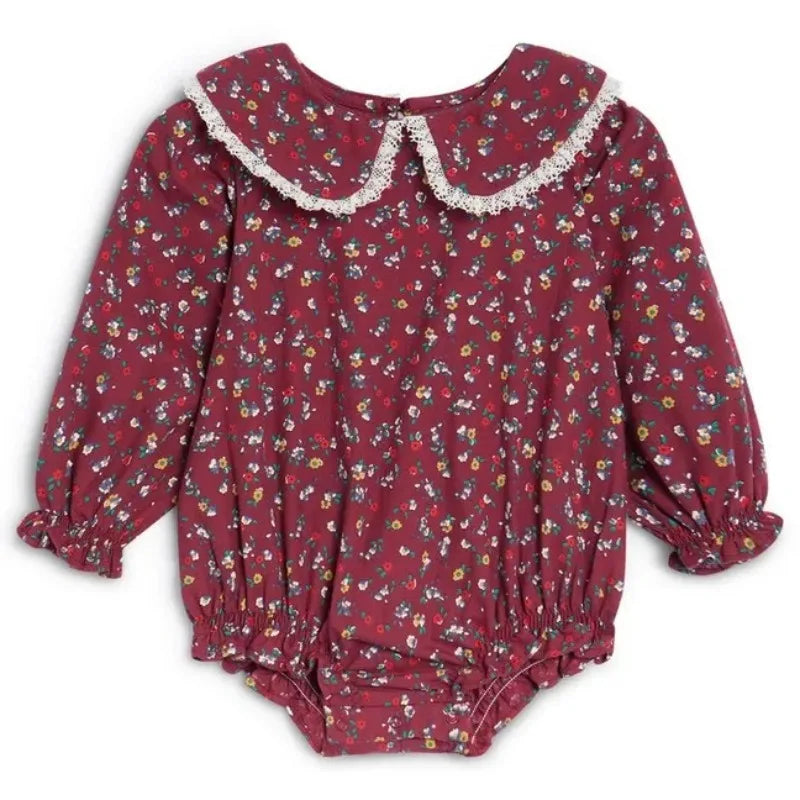 Baby Sets Aw TNS26 New Girl Printed Long-sleeved T-shirt Shorts Baby Blouse Bloomers Kid Romper