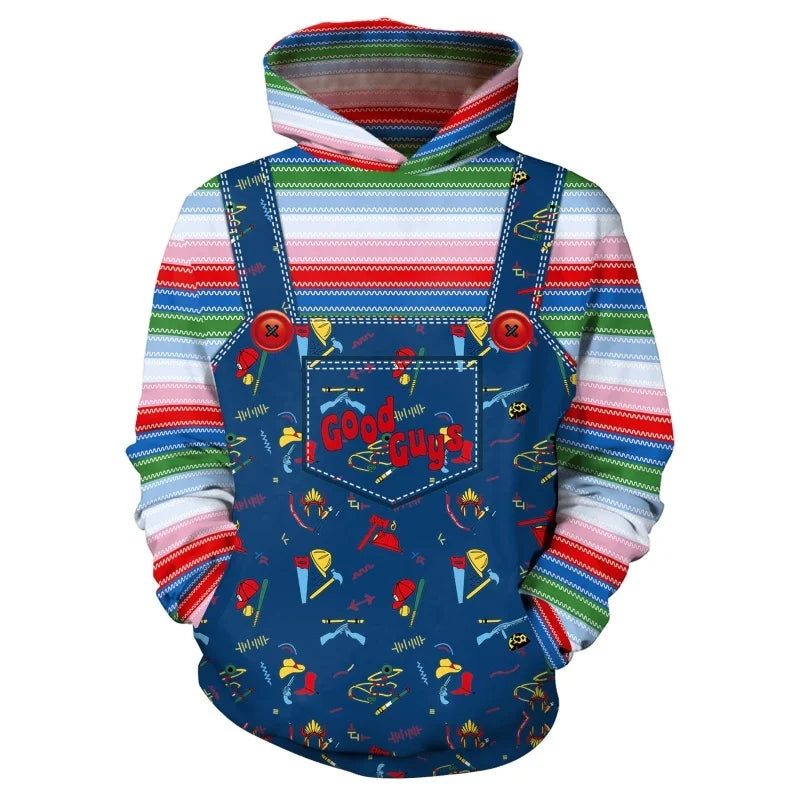 Fake Set Pattern Hoodie For Men Women Cool Cowboy Cow 3D Printed Pullovers Casual Hoodies Tops Loose Long Sleeves Sweatshirt