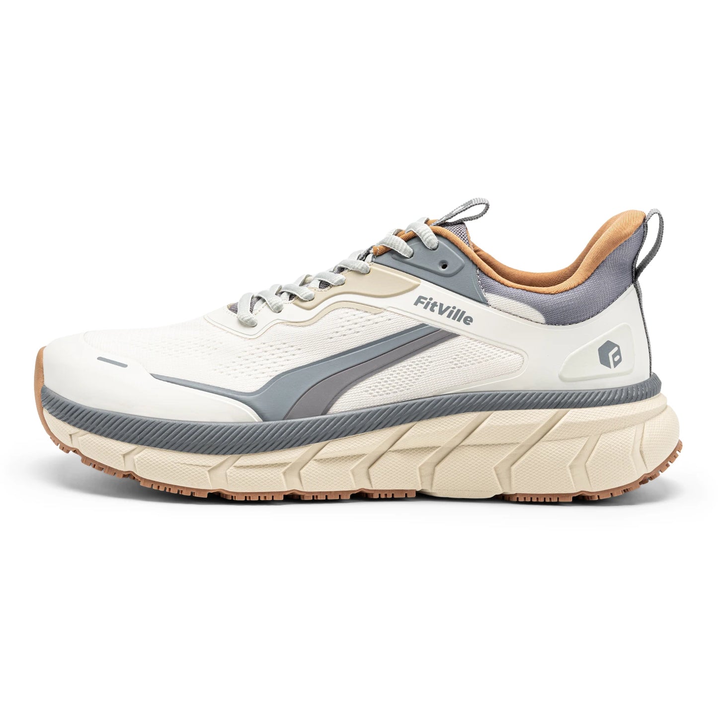 FitVille Extra Wide Men's Running Shoes Breathable Causal Sneakers Cushioned Sports Jogging Shoes for Men Non Slip Arche Support
