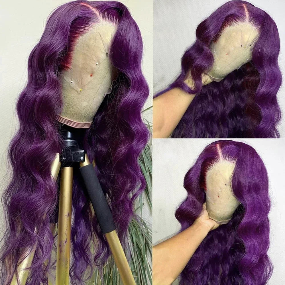 White Wig Body Wavy Lace Front Wig 13x4 HD Heat Fiber Pre Plucked Synthetic And Blend For Women Daily Wear Clearance Cosplay