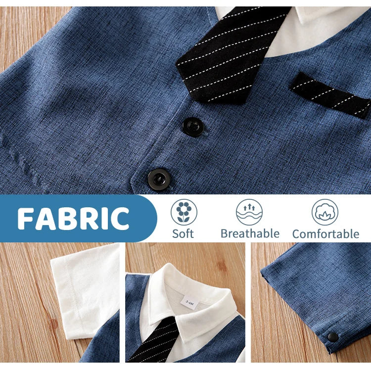 gentleman's Cowboy bow tie baby clothes newborn Baby Boy Romper summer short sleeve Jumpsuit high quality For Toddler Outfit