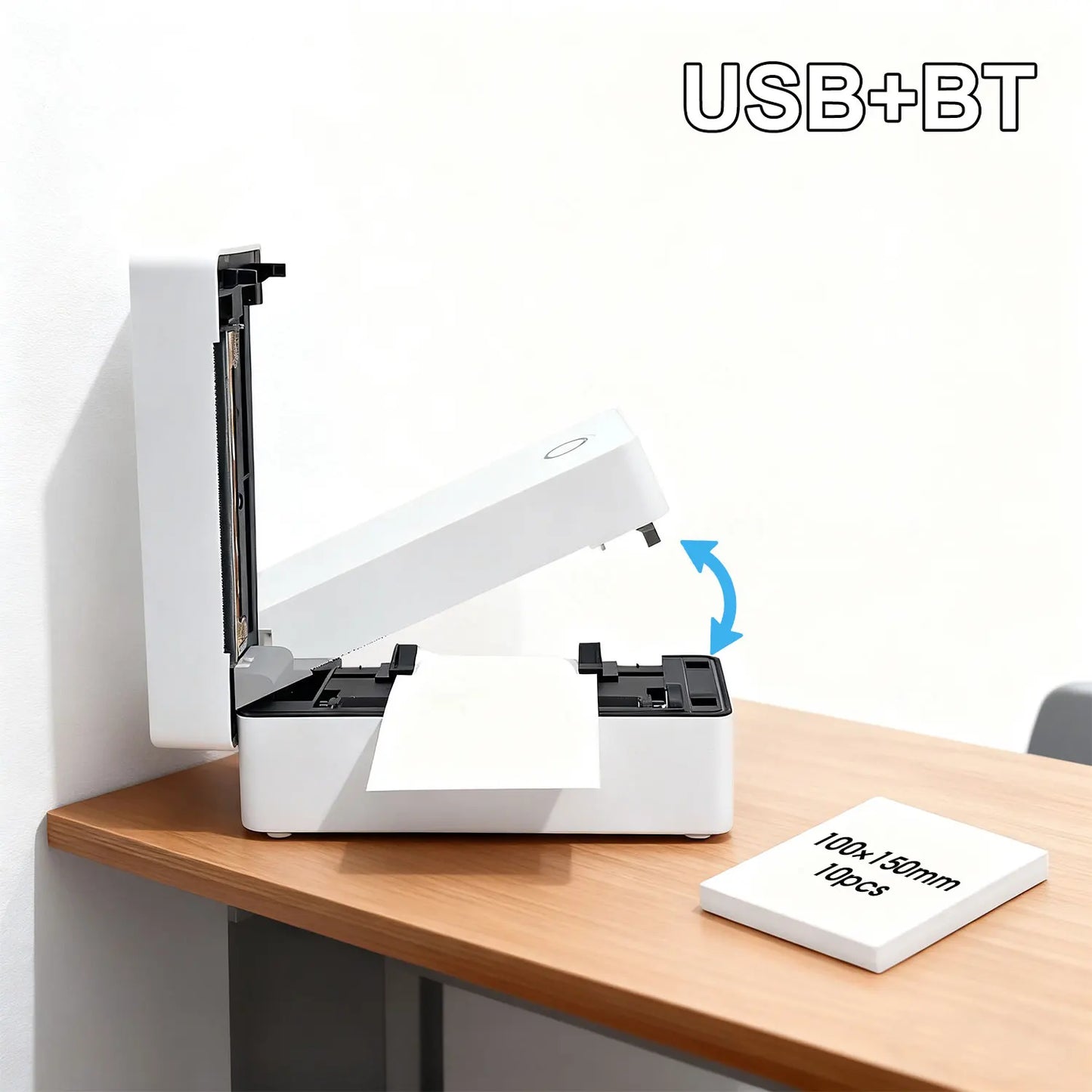 Bluetooth Thermal Label Printer, Portable Inkless 4x6 Inch Label Printer for Package Shipping