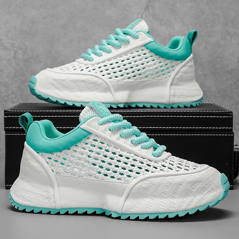 Chunky Sneakers Men Designer Cover Bottom Board Shoes Fashion Casual Leather Fabric Breathable Increased Internal Platform Shoes