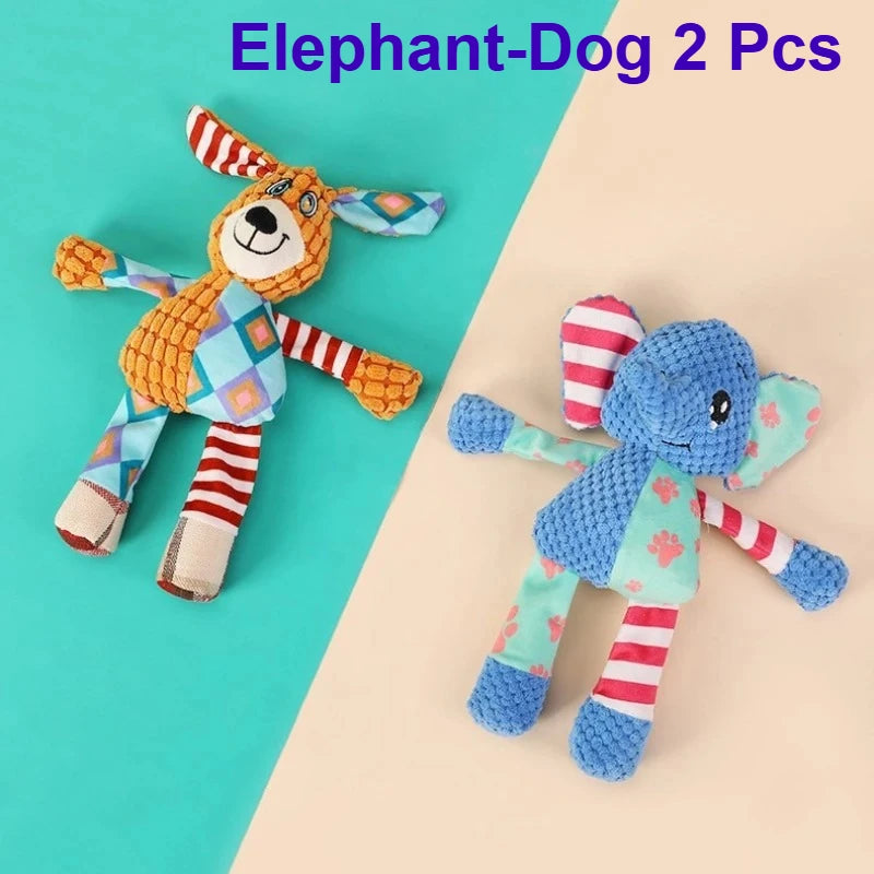 1/2 Pcs Pet Voice Toys Dog Plush Teeth Grinding Anti Bite Interactive Cat and Dog Supplies Self Hi Training Toys