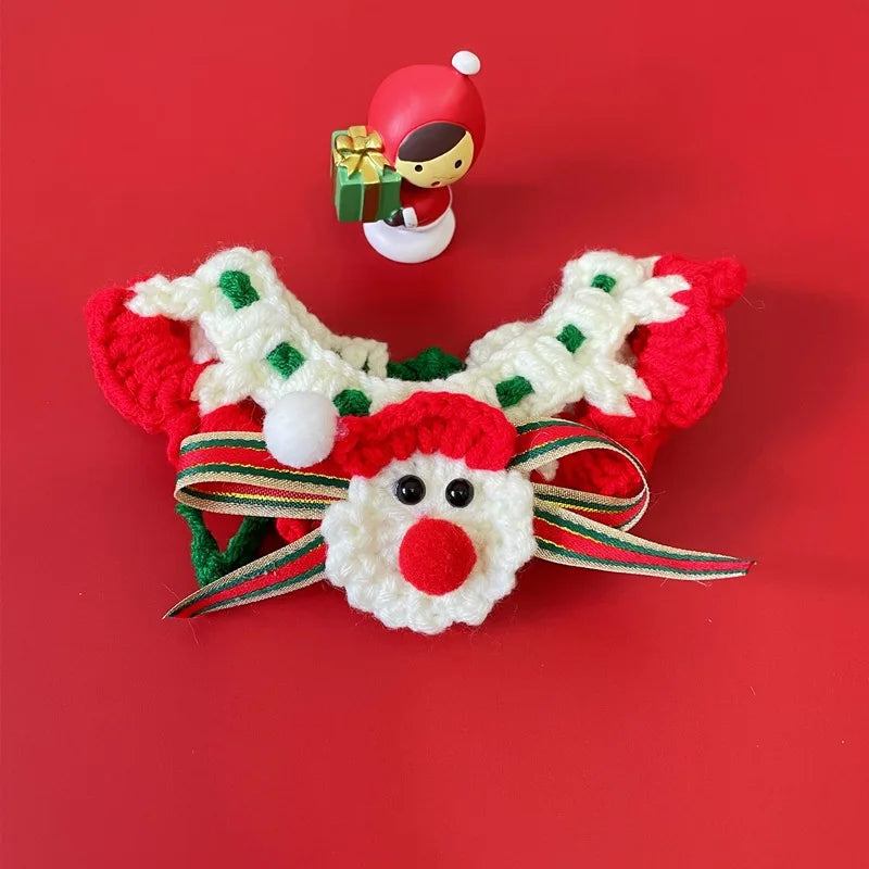 Cat Christmas Clothing Dog Cat Collar Christmas Cute Sweet Pet Scarf Bow Cat Dog Christmas Clothing Cat Accessories