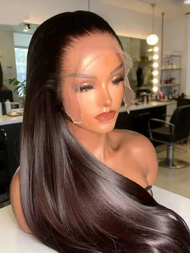 Silky Soft Straight 13X4X1 Lace Front Part Full Wig For Mother Gifts Preplucked With Baby Hair Bleach Knot Cosplay Daily Party