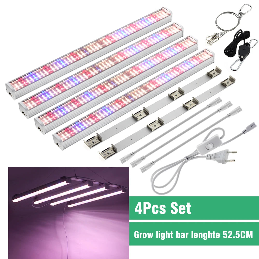 LED Grow Light Bar SMD2835 AC100-265V For Plants Fruit Trees Full Spectrum LED Grow Light For Veg Flowers