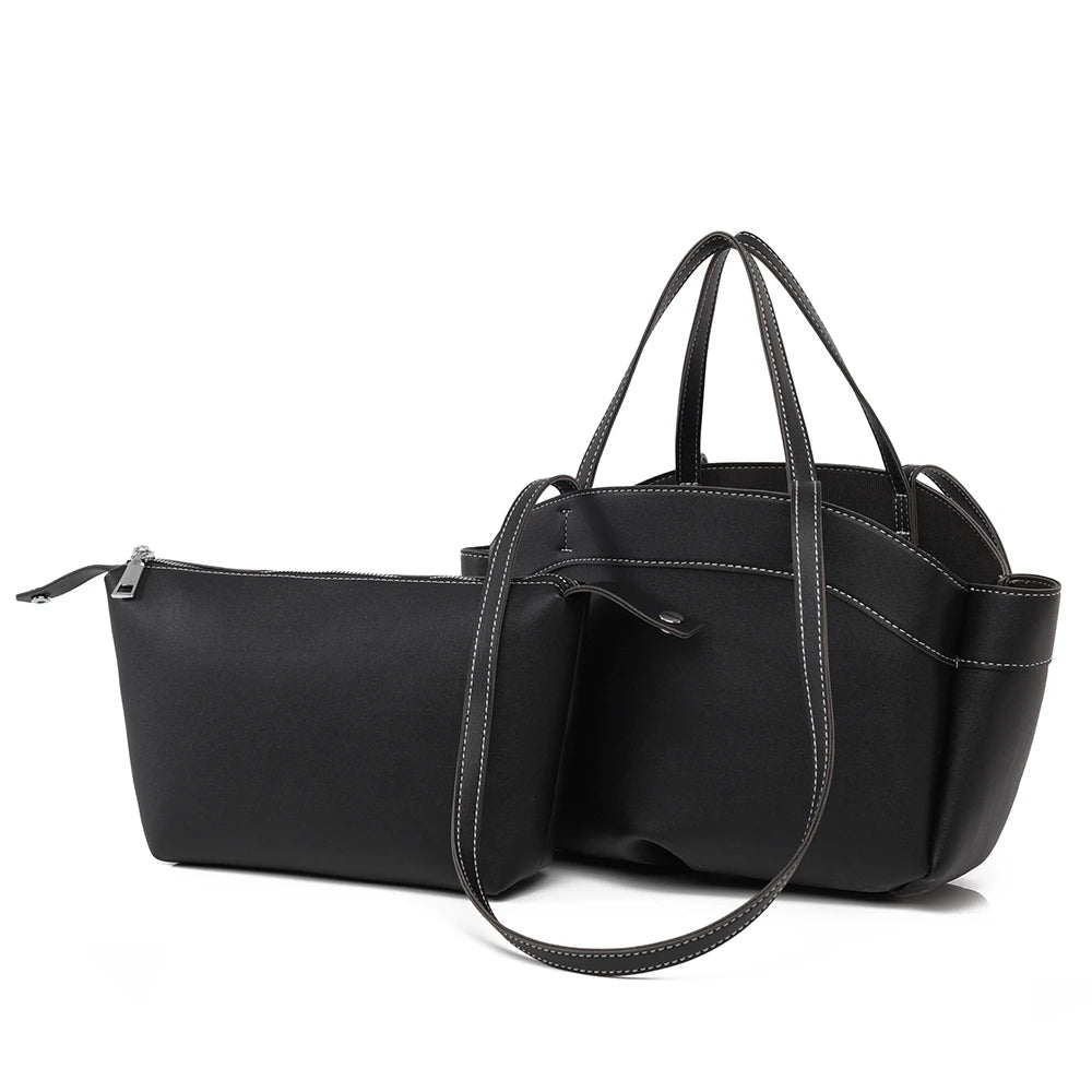 Premium Structured Tote Bag for Women – Elegant Top Handle & Shoulder Strap, Luxury Leather Handbag for Work & Everyday