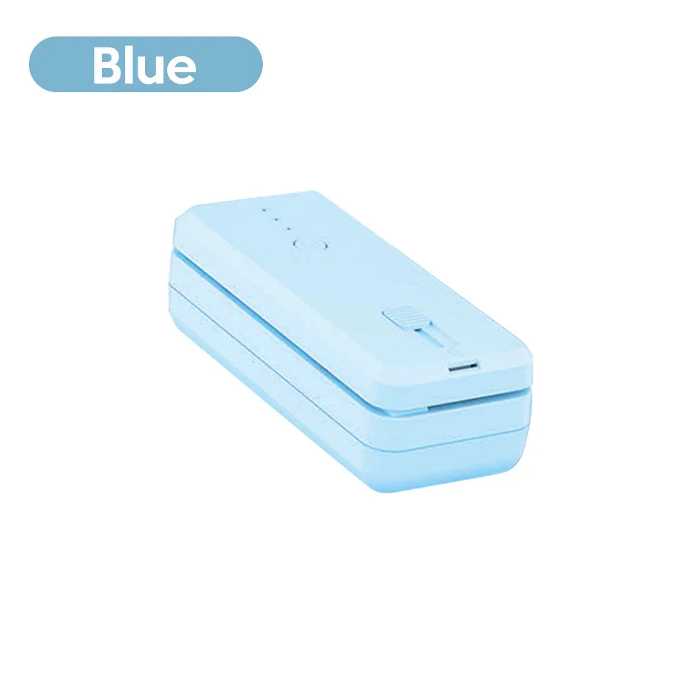 Portable Mini Sealer 2 in 1 Food Plastic Package Bags Sealing Machine USB Rechargeable Magnetic Handheld Plastic Bag Heat Sealer