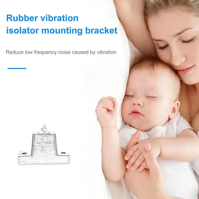4Pack Cushion Air Conditioner Rubber Vibration Mounting Bracket Shock Absorbing Anti-Vibration Isolator Pads Bracket