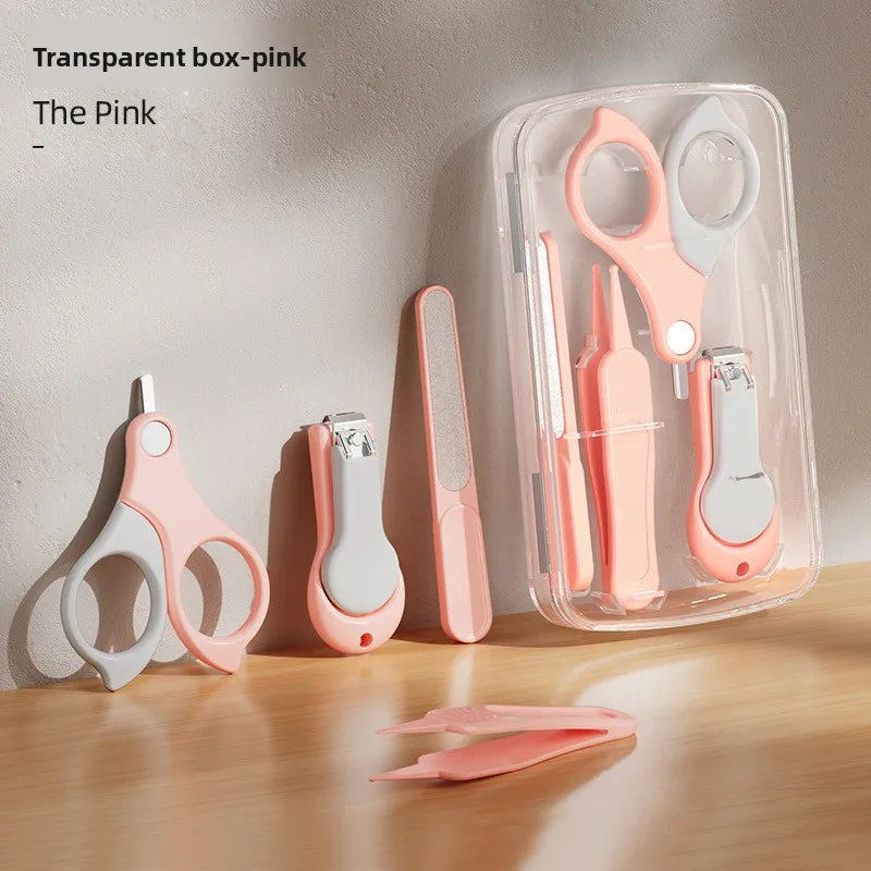 Baby Nail Clipper Set - Newborn-Safe Nail Scissors,Anti-Pinch Skin Nail Cutter Kit, Gentle Precision Grooming Tools for Infants