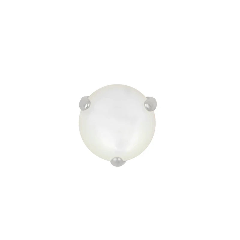 10Pcs G23 Titanium Piercing 3.5mm Natural Stone Ball Ear Nail Lip Stud Tongue Studs Accessories Body Piercing Jewelry Wholesale