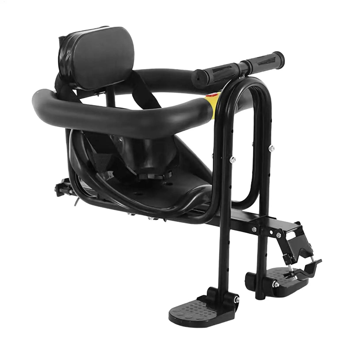 Front Mounted Child Bike Seat Easy Installation Kids Bike Seat with Guardrail Cycling Accessory Padded Padding