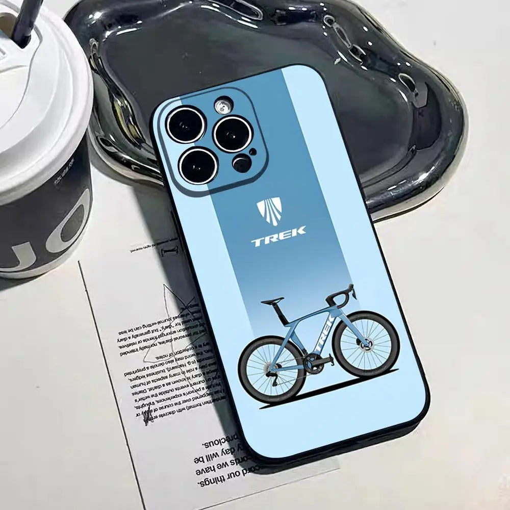 Bicycle T-TrekS Phone Case For IPhone 17 Pro Max 16 15 14 Pro Max 13 11 Air Plus Silicone Cover