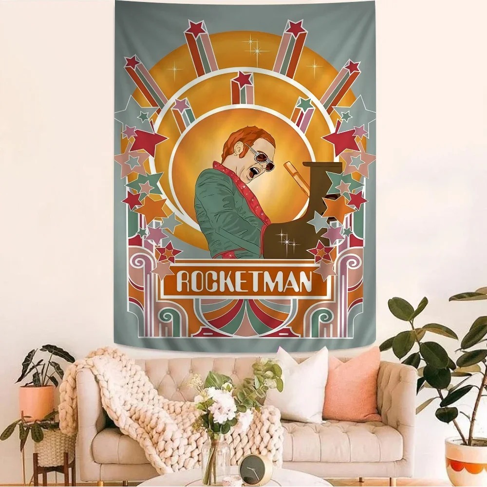 Retro Bohemian Psychedelic 70s DIY Wall Tapestry Science Fiction Art Home Decor for Room