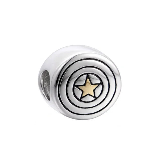 925 Sterling Silver Cute Cartoon Shield Soldier Stickey Charm Beads Animal & Character Charms DIY Jewelry Gift for Her