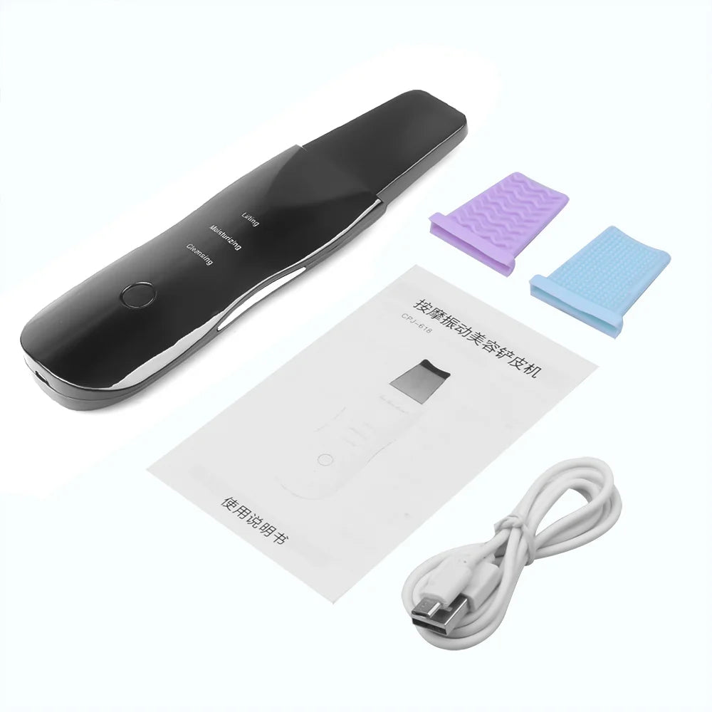 Portable Skin Scrubber Peeling Machine 90g Facial Peeling Device USB Rechargeable Blackhead Remover Travel Beauty Tool