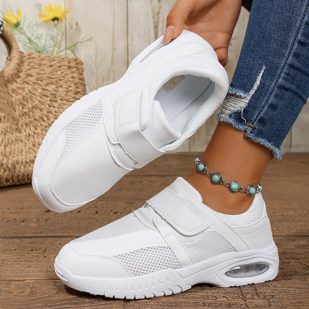 Pure White Nursing Shoes For Doctors Nurses Hospital Working Men Women Leather Sneakers Anti-skid Big Size 48 49
