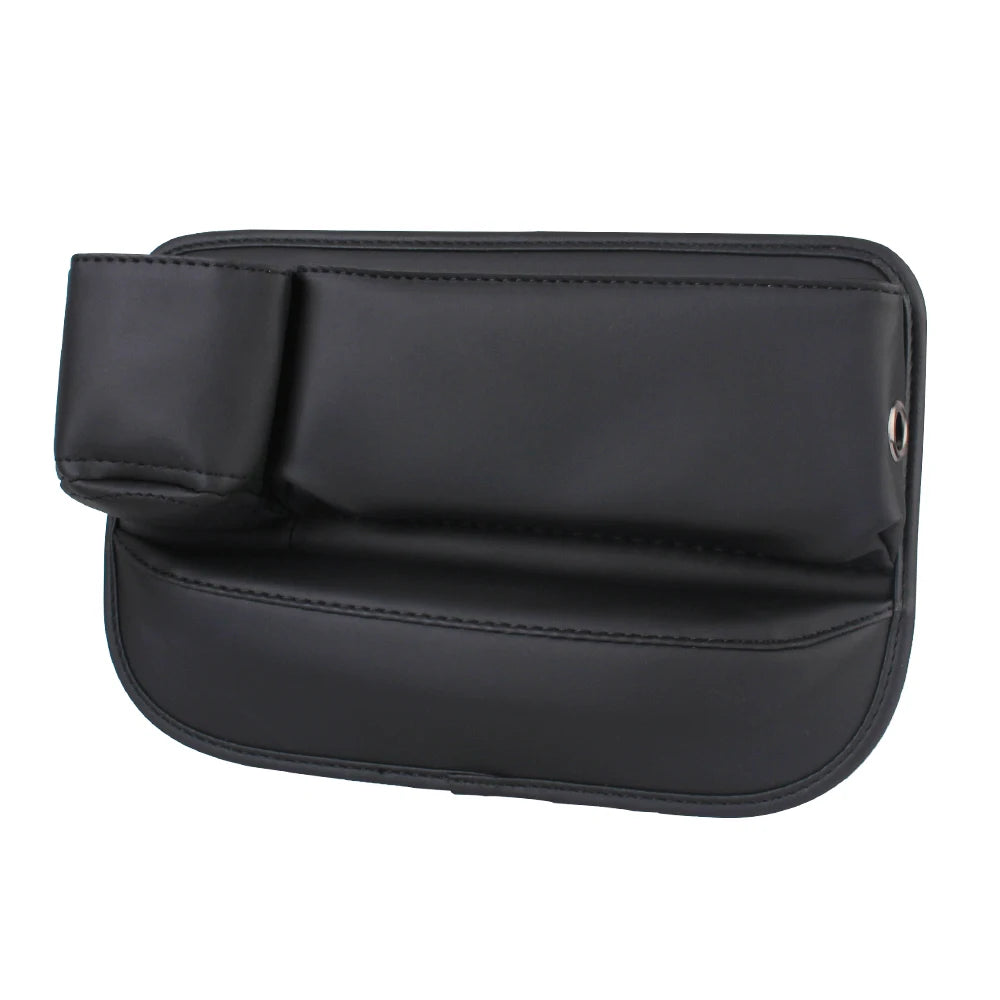 Auto Console Side Storage Box Pu Leather Car Seat Gap Organizer with Cup Holder for Cellphones Car Interior Accessories