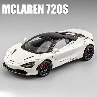 1:24 McLaren 720S Racing Car Model Diecast Metal Sports Car Model Simulation Sound And Light Collection Childrens Toy Gift