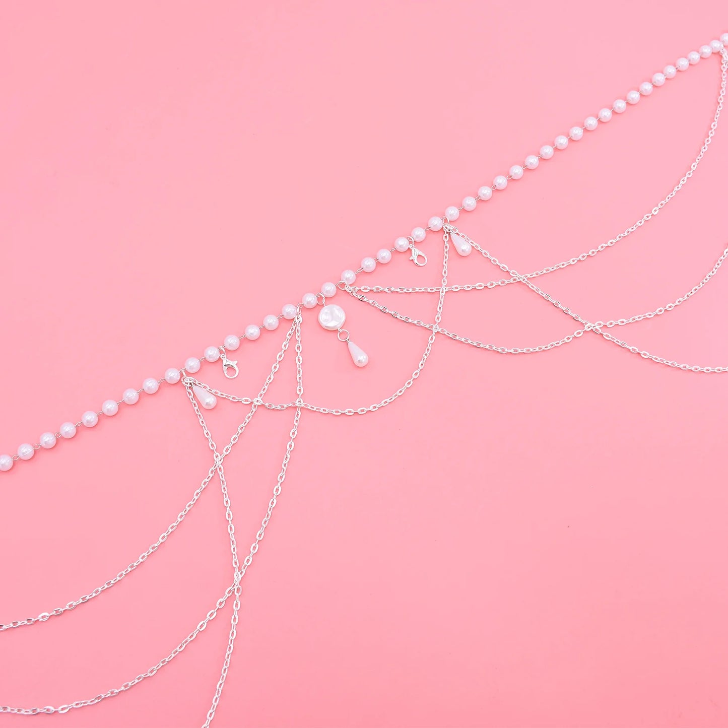 Sexy Waist Chain Belt Multi Layered Imitation Pearl Belly Body Chain Fashion Trendy Jewelry For Women Festival Party Accessories