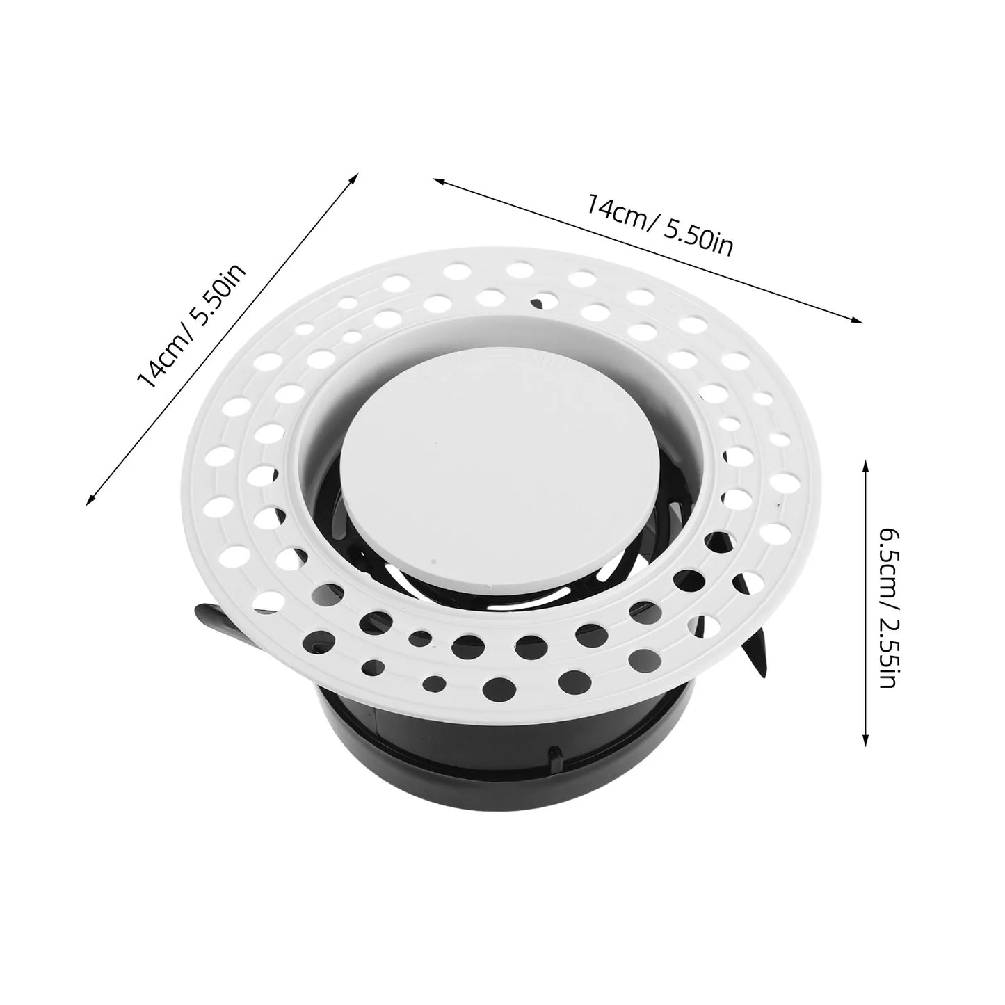 Adjustable Round Air Conditioning Outlet Vent Diffuser Ceiling Flush Mount Central Air Vent Cover for Home Office Hvac