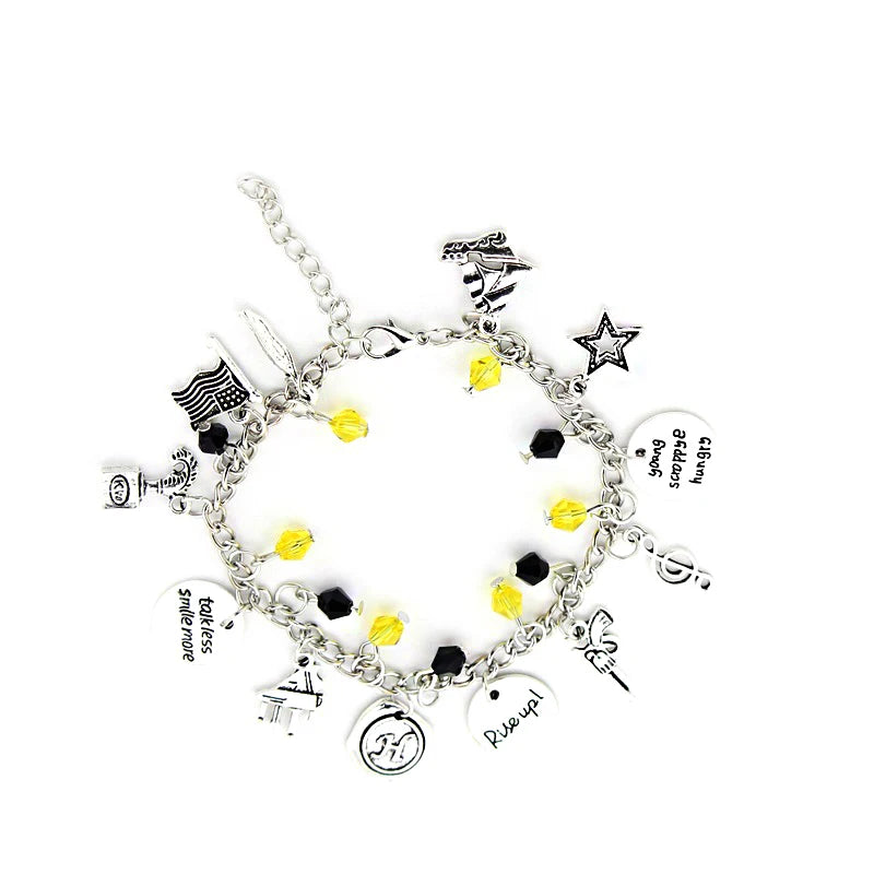 Michael Jackson Bracelets for Women Men Commemorative Series Charms Pendant Chain Bangle Music Fans Jewelry Gifts