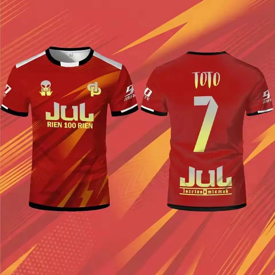 Jul Toto Ninetta 2026 Rien 100 Rien Soccer Jersey Summer Outdoor Breathable Training T-shirt Unisex Crew Neck Tee For Mens Women
