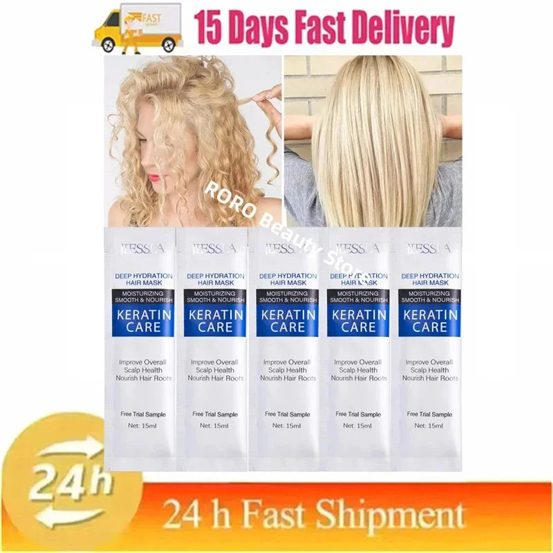 Magical Keratin Hair Mask 5 Seconds Repair Damaged Frizzy Hair Soft Smooth Shiny Nutrition Deep Moisturize Nourishing Hair Care