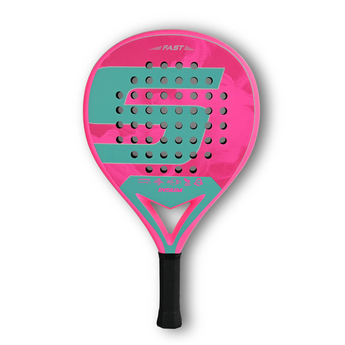 INSUM Padel Racket 2022 Carbon Fiber Soft EVA Surface High Balance Diamond Shape Sports Racket for Advanced Players Paddle