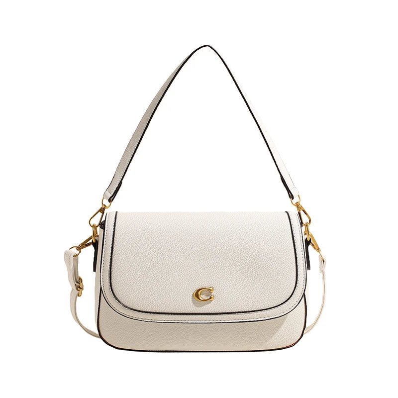 Retro Luxury Women Shoulder Bag Elegant Leather Crossbody Bag High End Tote Vintage Classic Designer