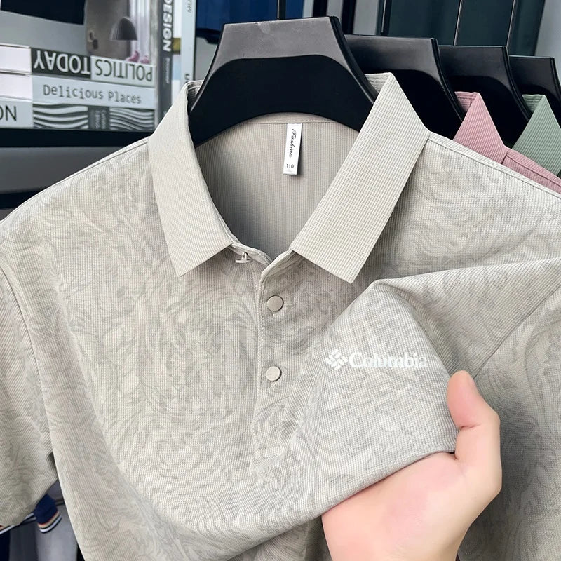 Designer Men's Short Sleeved Polo Shirt Summer New Cool Breathable Fashion Original Print T-shirt Business Casual Men's Clothing