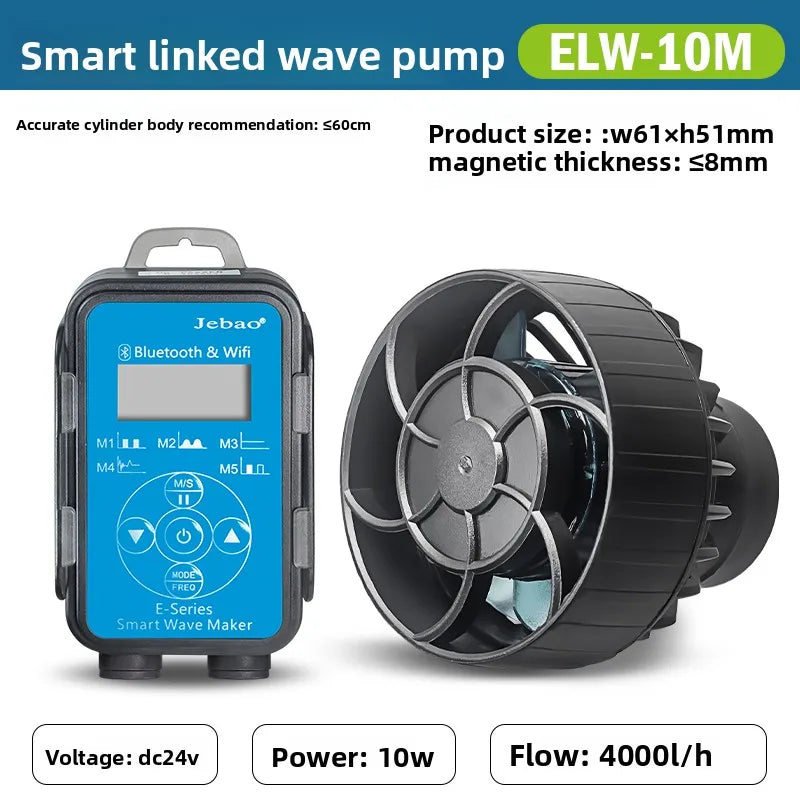 Jebao jecod fish tank wave pump ELW coral cylinder aquarium intelligent WIFI wave pump oxygen-enhancing bottom blower