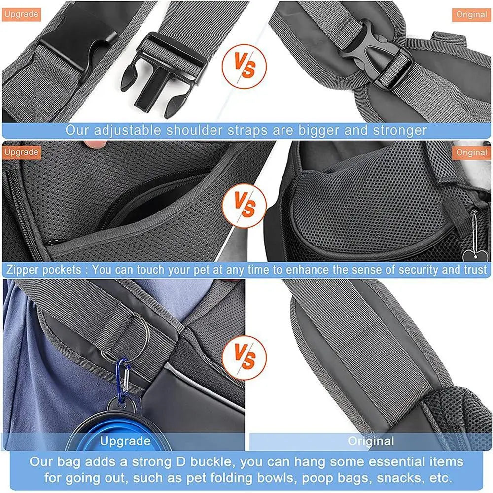 Travel Pets Products Shoulder Crossbody Bag Sling Carrier Bag Pet Strap Shoulder Bag Dog Cat Carrier Bag Pet Carrying Bag