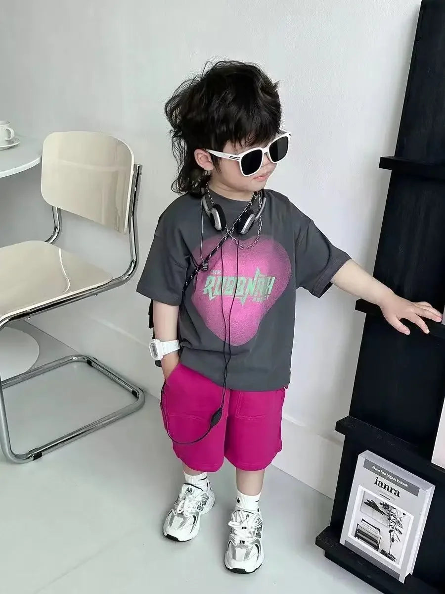 Baby Summer Clothes Boy Sports Sets Kids Loungewear Fashion Outfits Children T-shirts+Shorts 2Pcs Short Sleeves Top Pants Suits