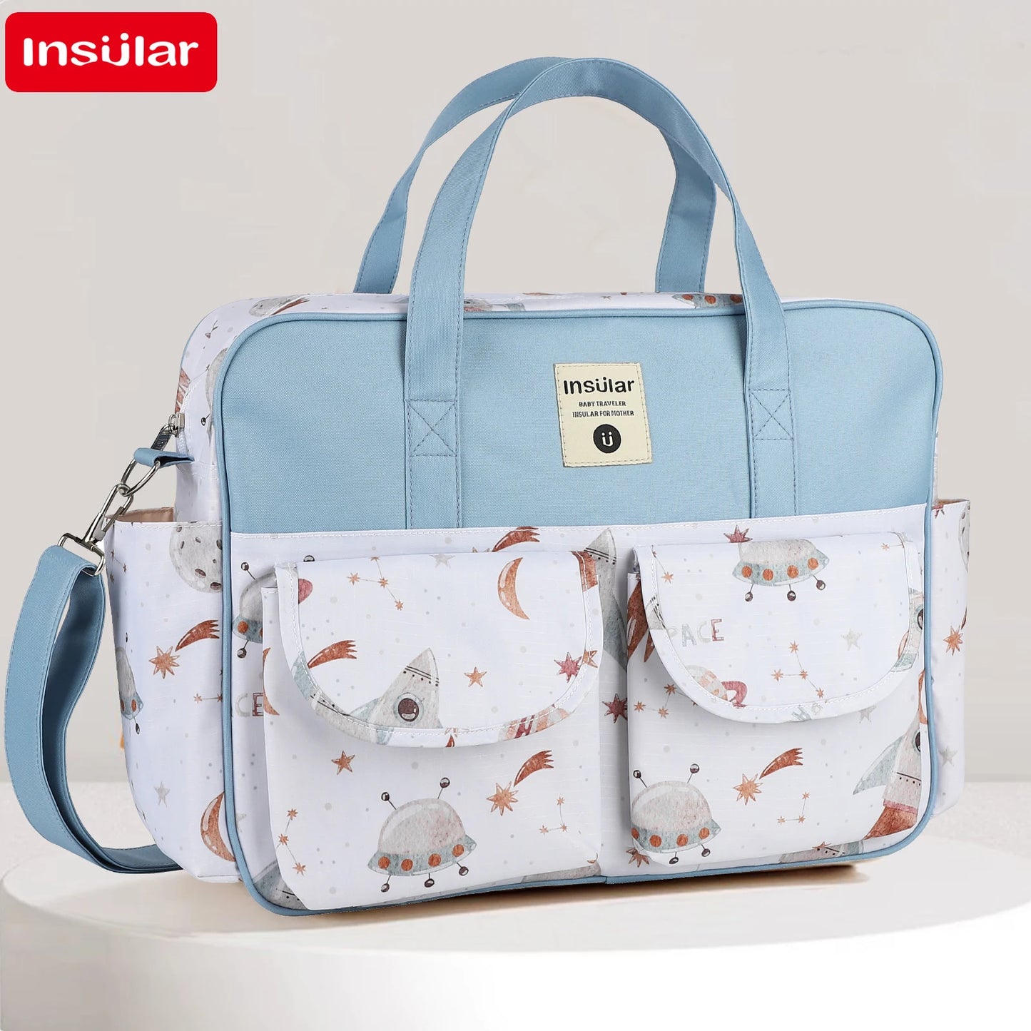 OutdoorsCartoon Waterproof Tote Fashion Mommy Bags Oxford Fabric Travel Women Handbag Shoulder Bag Large Capacity Diaper Bag