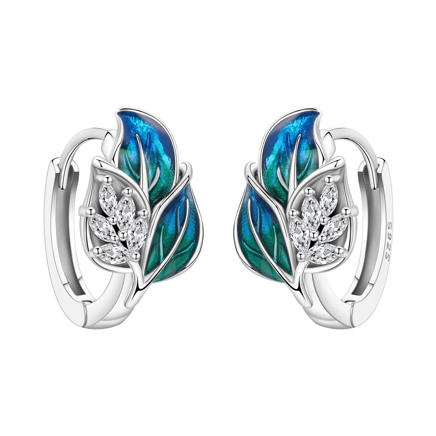 925 Sterling Silver Needle Iris Flower Hoop Earrings for Women Original Elegant Versatile Jewelry Birthday Party Fine Gift 2026