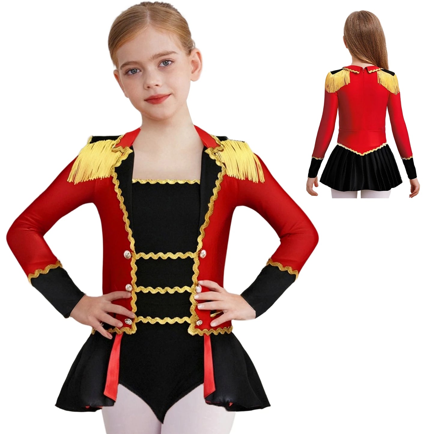 Halloween Costume Romper Circus Ringmaster Cosplay Carnival Party Shiny Sequins Leotard Dress Drum Majorette Magician Dress Up