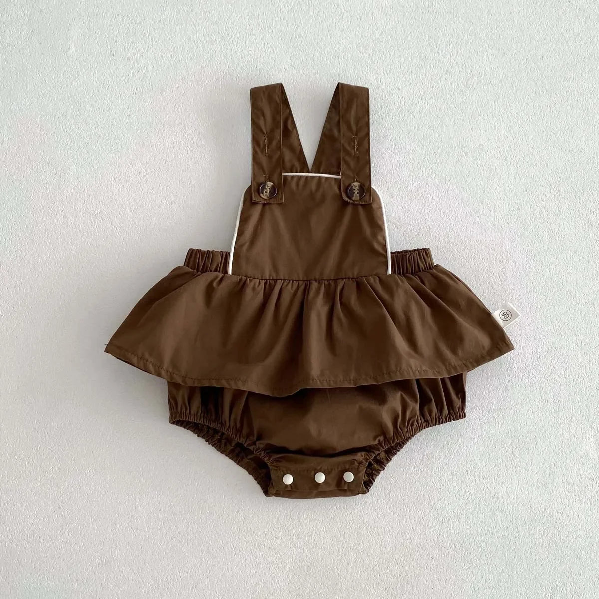 8761 Baby Clothing Set Spring 2024 New Girl's Suit Sleeveless Suspenders Skirt Short+Doll Collar Shirt Sweet Two Piece Suit