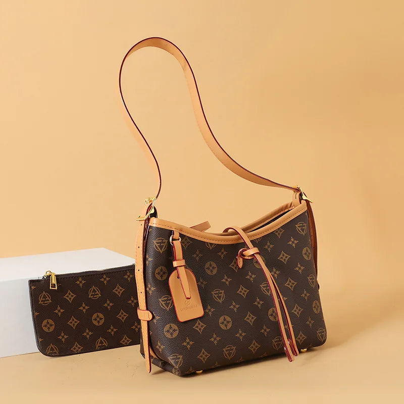 2026 Classic Luxury Leather Tote Bag Women Designer Fashion Handbag Large Capacity Minimalist Mummy Diaper Bag Travel Shoulder