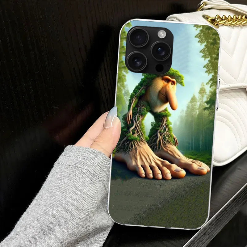 Italian Brainrot Animals Case for iPhone 13 12 Mini 11 Pro Max Soft Phone Cover X XS XR 7 SE 8 Plus 6 6S 5 5S Silicone Black Cap